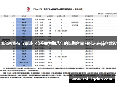 切尔西宣布与青训小将签署为期八年的长期合同 强化未来阵容建设 切尔西宣布与青训小将签署为期八年的长期合同 强化未来阵容建设